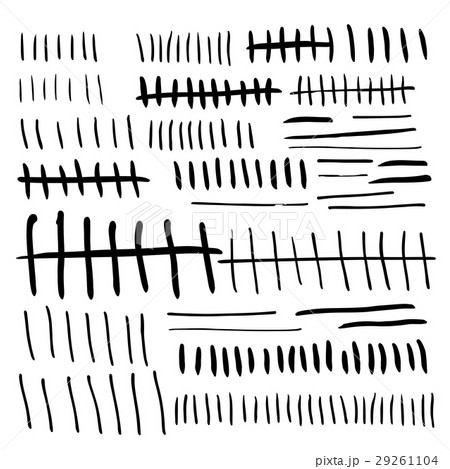 Primitive Tally Marks Hand Drawnのイラスト素材