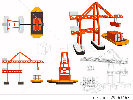 Container Crane Vectorのイラスト素材