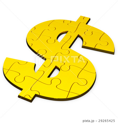 Dollar puzzle, gold and solid Dollar puzzle, gold and solid 29265425