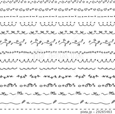 手書き ライン セットのイラスト素材 29265463 Pixta