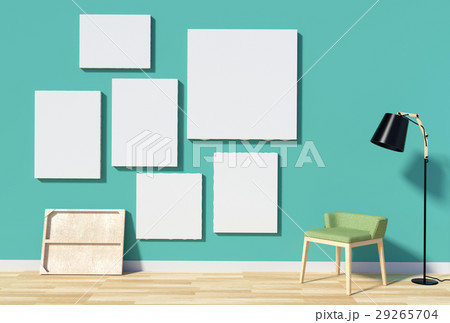Room interior with empty canvas for mock up  29265704