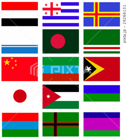 Asia nation flag collection background Asia nation flag collection background 29266131