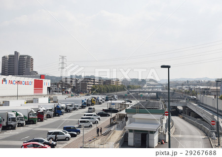 京田辺パーキングエリアの写真素材