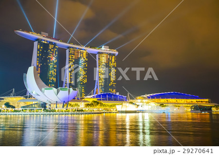 Landscape of the Marina Bay Sands laser show 29270641