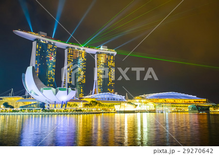 Landscape of the Marina Bay Sands laser show 29270642