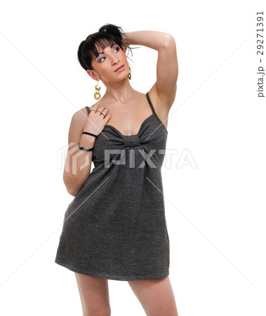 Sexy young woman in a little dress, isolated on Sexy young woman in a little dress, isolated on 29271391