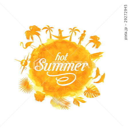 Tropical summer beach party poster design 29272945