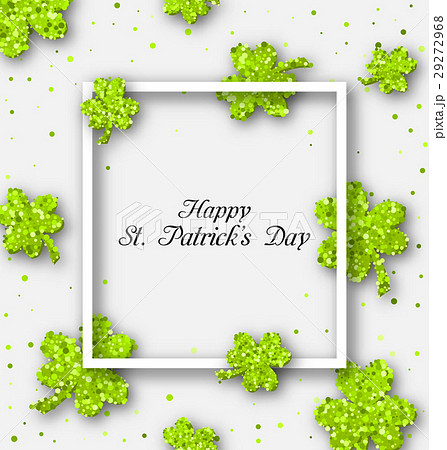 Abstract Banner with Clovers for Happy St 29272968