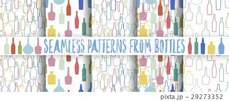 Set of wine bottles pattern Set of wine bottles pattern 29273352