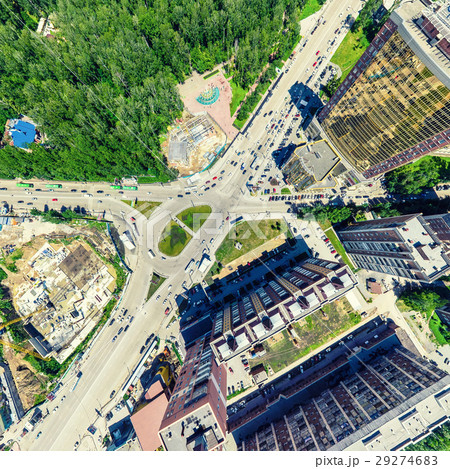 Aerial city view. Urban landscape. Copter shot 29274683
