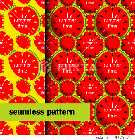 set of seamless pattern with Watermelon. vector set of seamless pattern with Watermelon. vector 29275276
