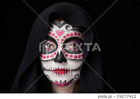halloween skull makeup 29277422