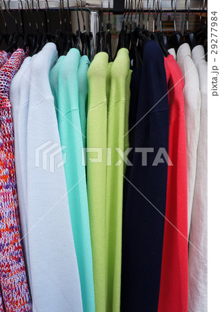 Pullovers on hangers. Pullovers on hangers. 29277984