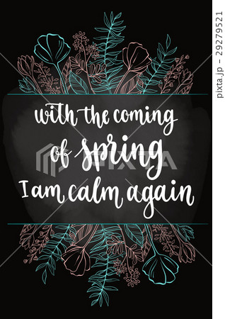 Handwritten vintage lettering spring quote. 29279521