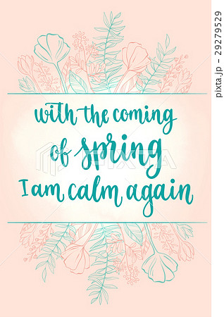 Handwritten vintage lettering spring quote. 29279529