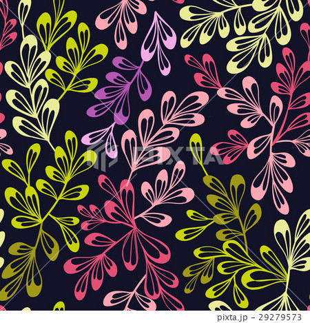 Seamless floral pattern in doodle style. 29279573