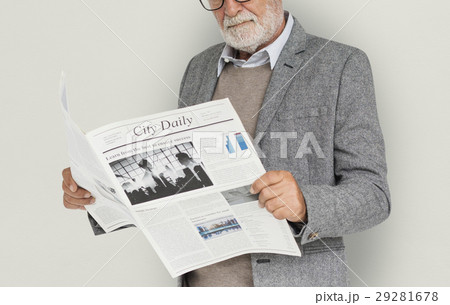 Business Man Reading Newspaper Concept 29281678