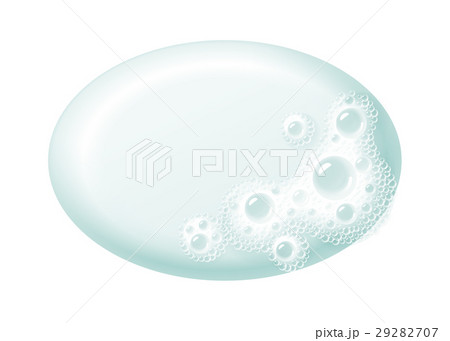 Ellipse bar of soap with foam isolated on white 29282707