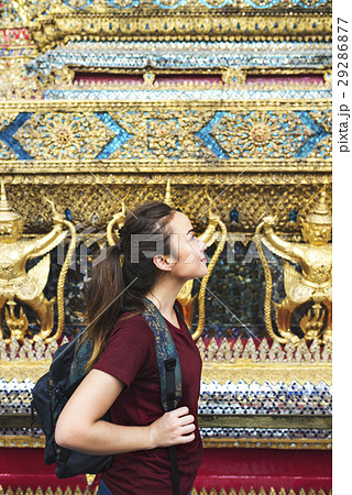 Woman Traveler Thailand Destination Culture Concept Woman Traveler Thailand Destination Culture Concept 29286877
