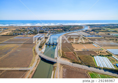 匝瑳市吉崎 旭市神宮寺付近を空撮 29286967