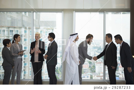 Business Partners Introductionary Handshake Bow Business Partners Introductionary Handshake Bow 29287233