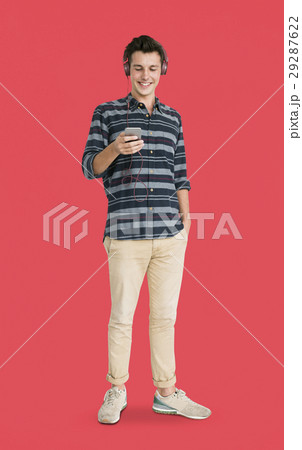 Man Smiling Happiness Headphones Music Entertainment Man Smiling Happiness Headphones Music Entertainment 29287622