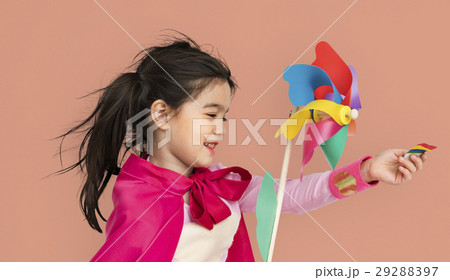 Superhero Kid Girl Windmill Concept 29288397