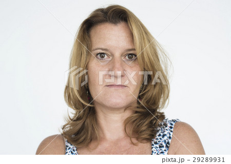 Studio People Shoot Portrait Isolated on White Concept Studio People Shoot Portrait Isolated on White Concept 29289931