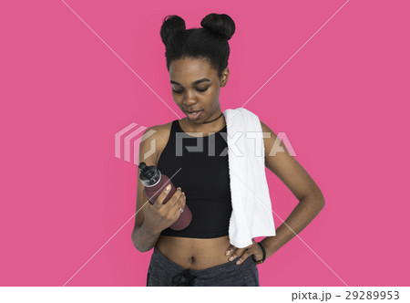 Young Women Hands Hold Water Bottle Studio 29289953