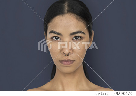 Woman Pierced Nose Ring Confidence Self Esteem Portrait Woman Pierced Nose Ring Confidence Self Esteem Portrait 29290470