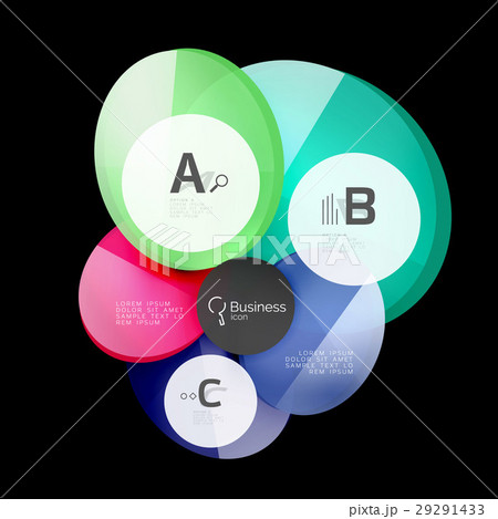 Glass color circles - infographic elements on 29291433