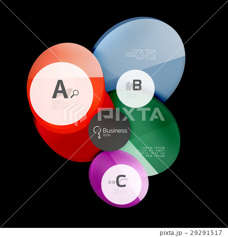 Glass circles on black 29291517