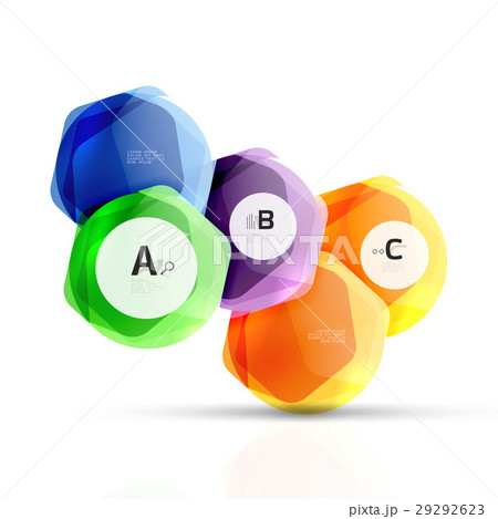 Glass modern geometrical hexagon abstract 29292623