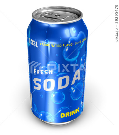 Refreshing soda drink in metal can 29295479