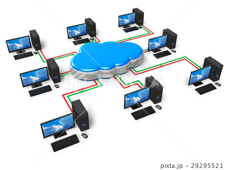 Cloud computing and computer networking concept 29295521