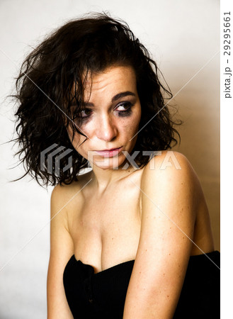Sad girl with glaring eyes Sad girl with glaring eyes 29295661