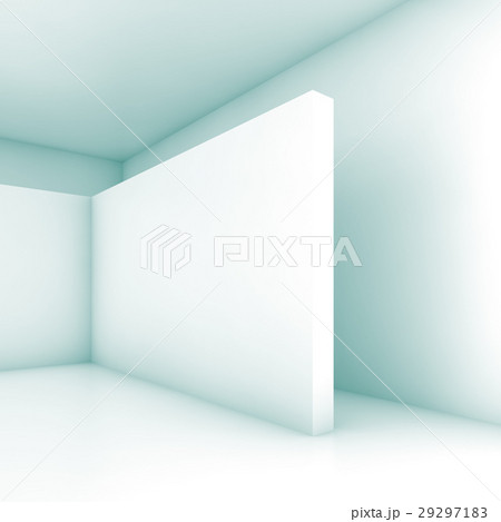 Abstract white empty room 3d render 29297183