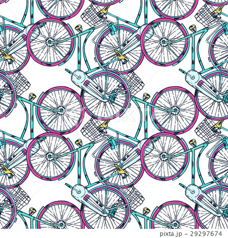 Vector Bicycle with Cart 29297674