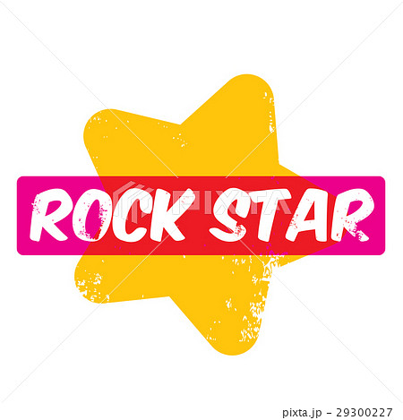 vector hipster cartoon retro label rock star. vector hipster cartoon retro label rock star. 29300227