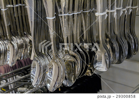 Spoons hang in store 29300858