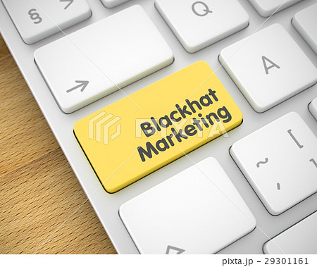 Blackhat Marketing - Message on Yellow Keyboard 29301161