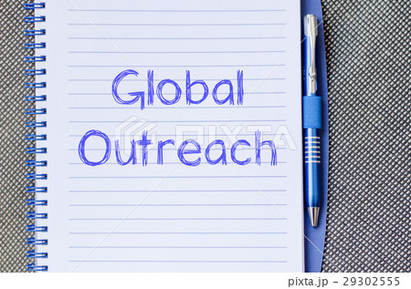 Global outreach write on notebook Global outreach write on notebook 29302555