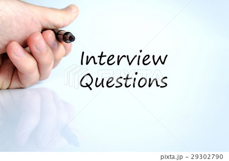 Interview questions text concept Interview questions text concept 29302790