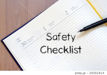 Safety checklist write on notebook Safety checklist write on notebook 29302814