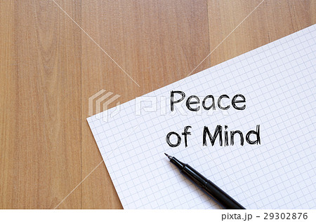 Peace of mind write on notebook Peace of mind write on notebook 29302876
