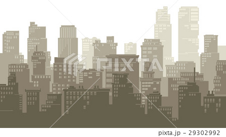 Horizontal illustration of cartoon big city. Horizontal illustration of cartoon big city. 29302992