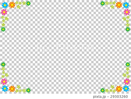 Line flower ornament frame - Stock Illustration [29303260] - PIXTA