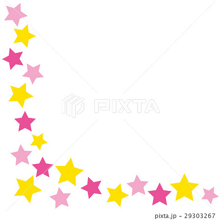 ライン 星 飾り カドのイラスト素材 29303267 Pixta