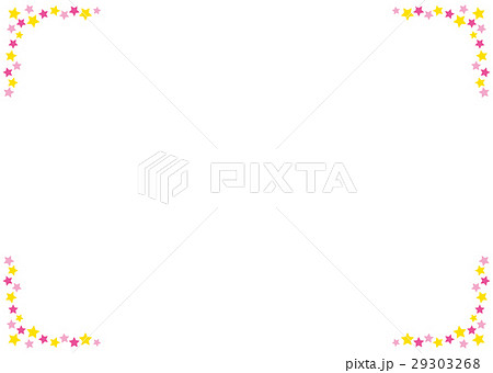 ライン 星 飾り フレームのイラスト素材 29303268 Pixta