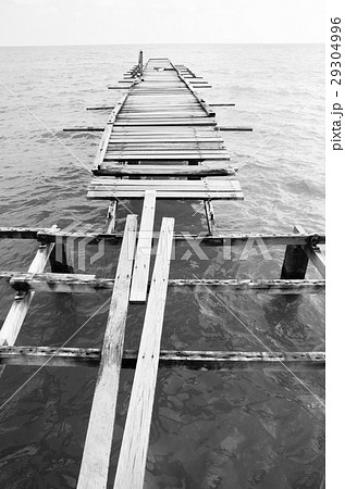 Wooden pier on the sea background Wooden pier on the sea background 29304996